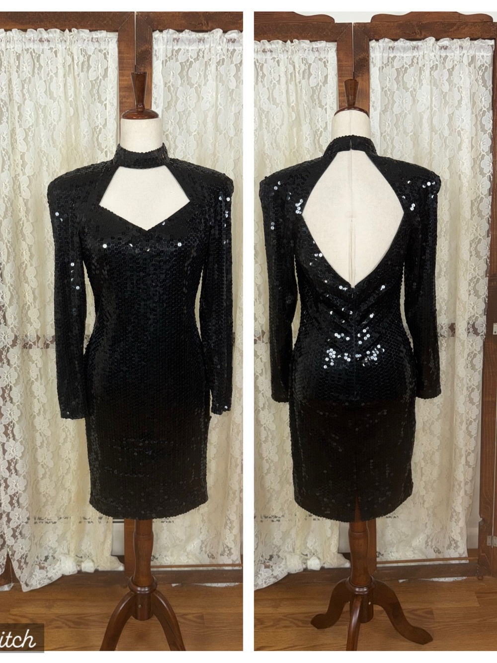 Gorgeous Vintage 90s Nightline Sequin Formal Dress